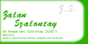 zalan szalontay business card